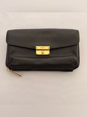 Tumi Larkin Stockton Leather Crossbody Wallet Phone Bag Purse No Strap